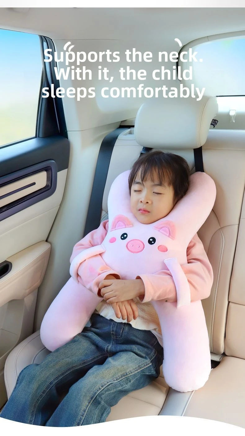 Children Car Pillow with Animal Design