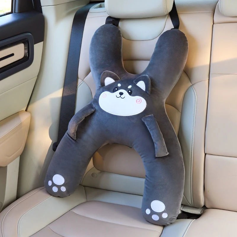 Children Car Pillow with Animal Design