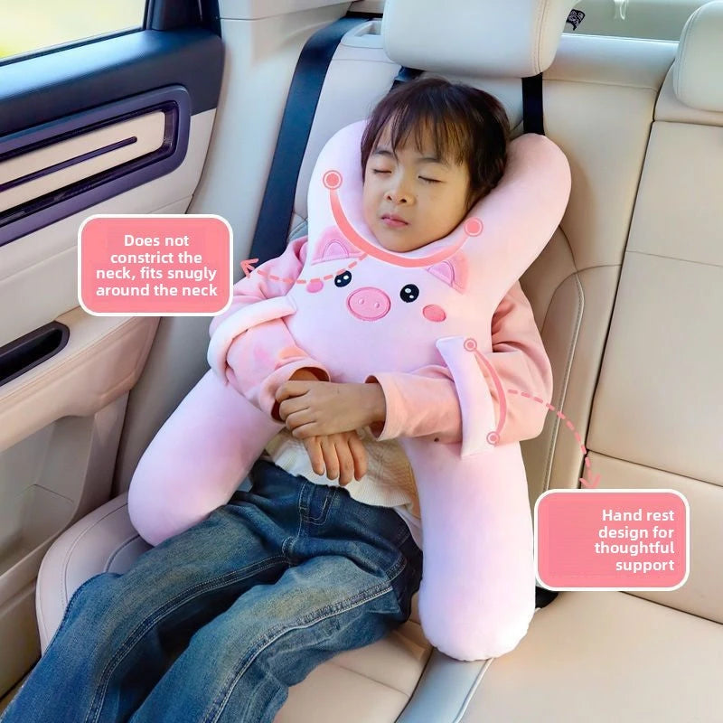 Children Car Pillow with Animal Design