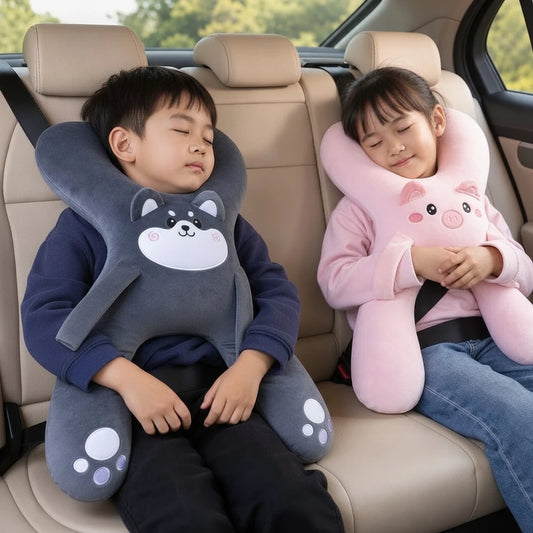 Children Car Pillow with Animal Design